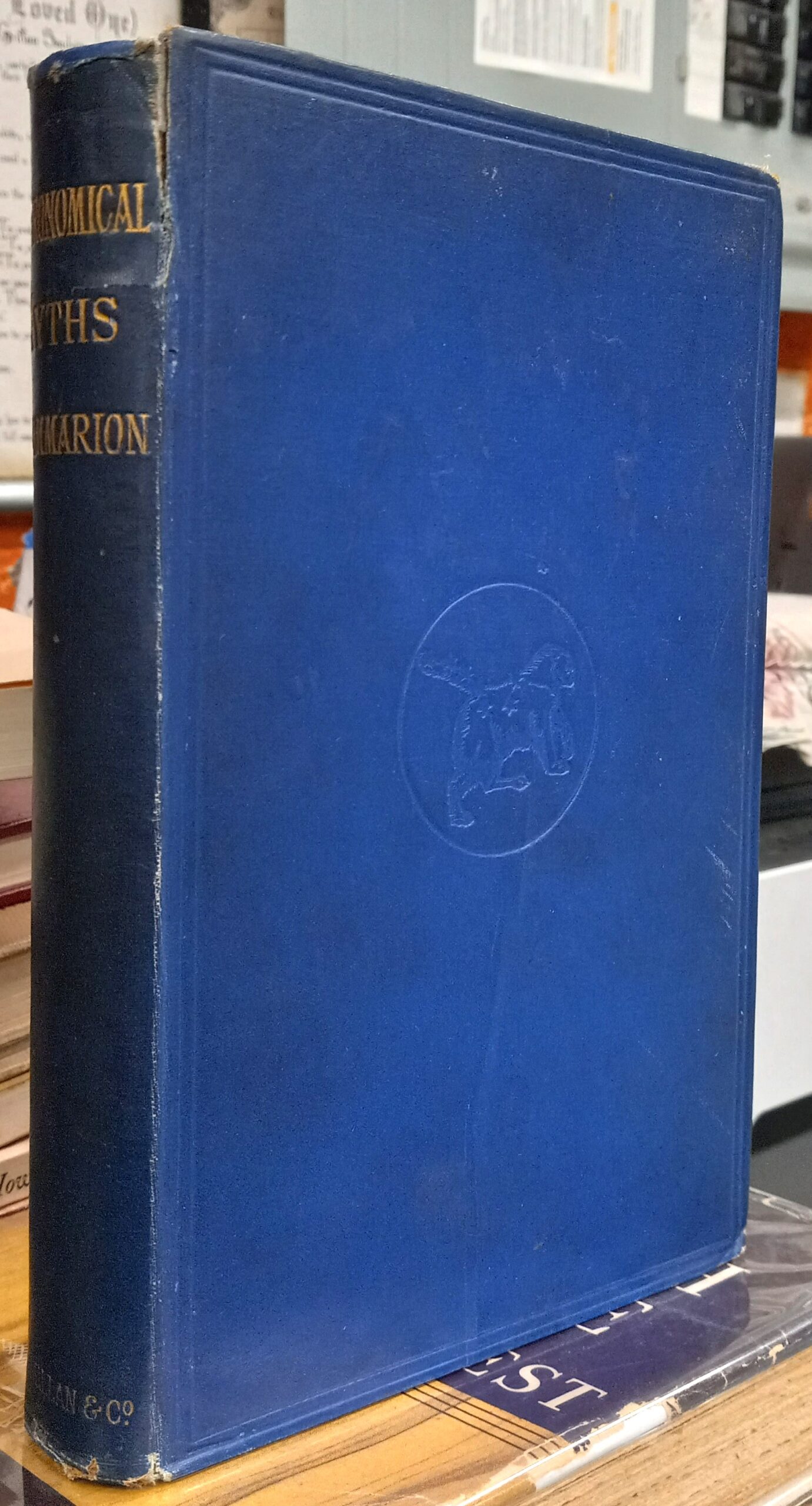 Astronomical Myths binding spine and front board